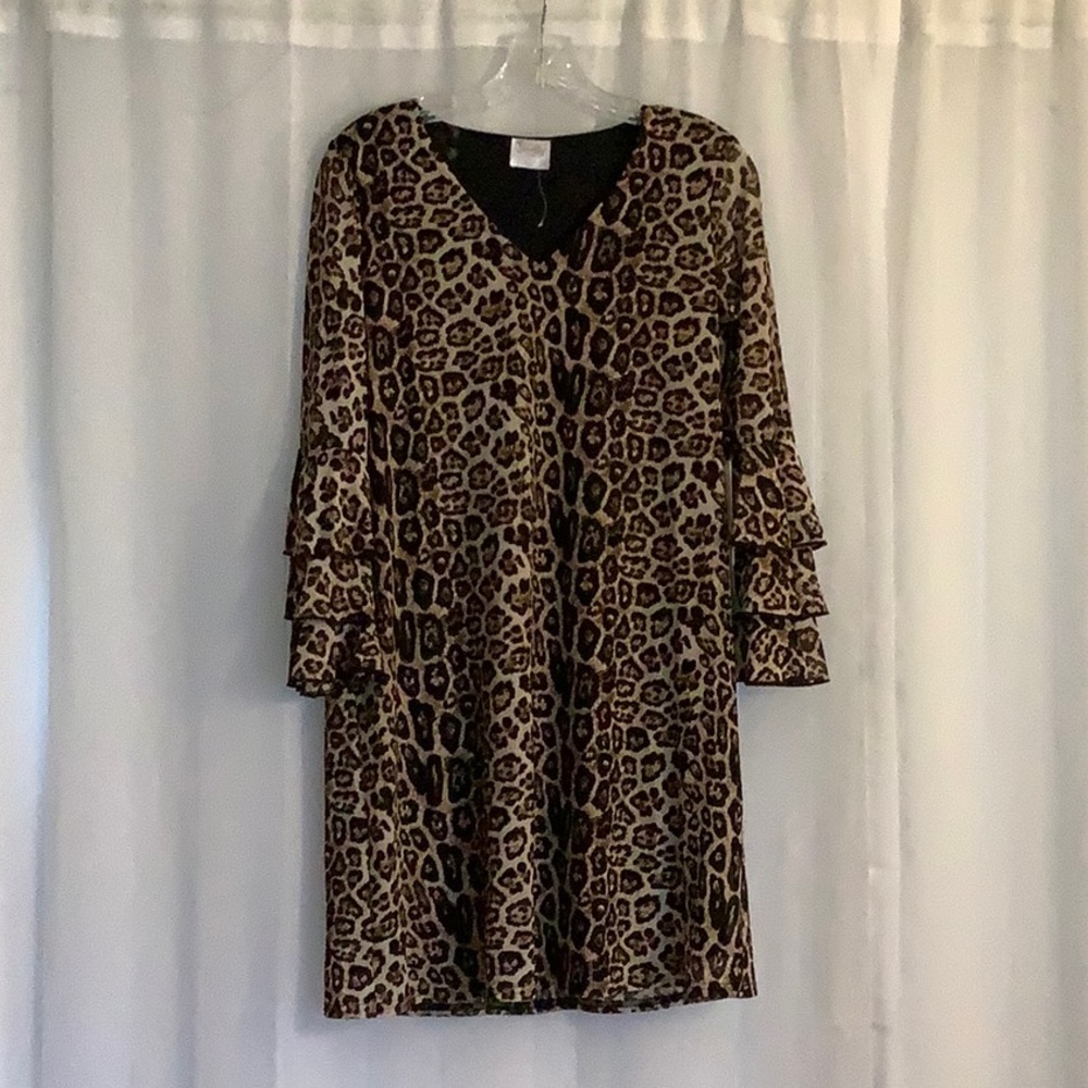 NWT SirenLily Short Dress Faux Leopard Size PM